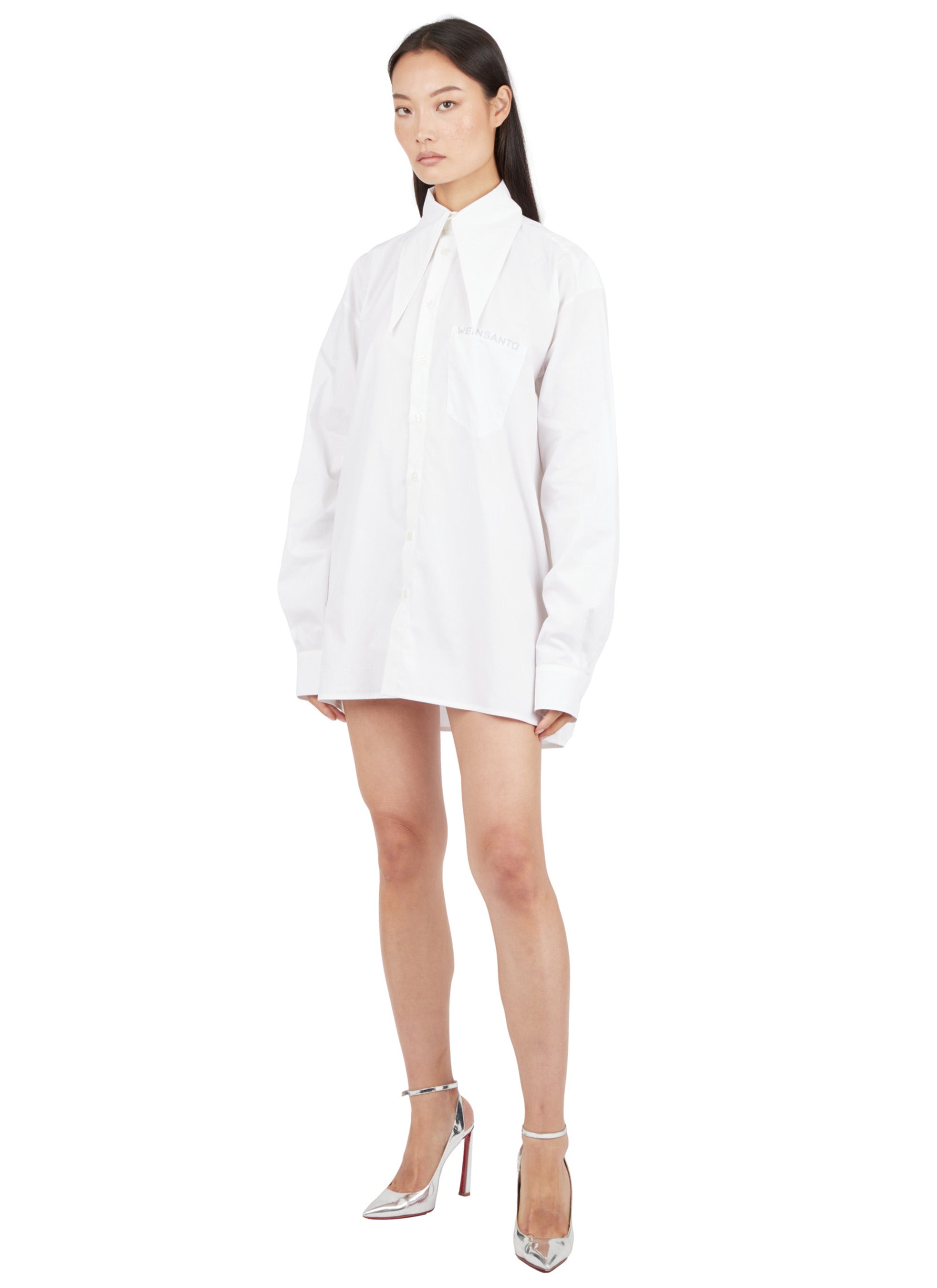 oversized button up dress boohoo Women's Tall Oversized Button Down Shirt Dress