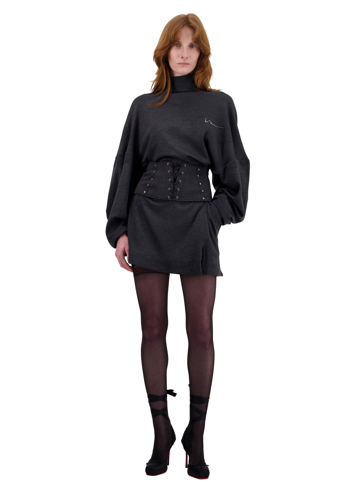 FITTED HIGHT-NECK DRESS