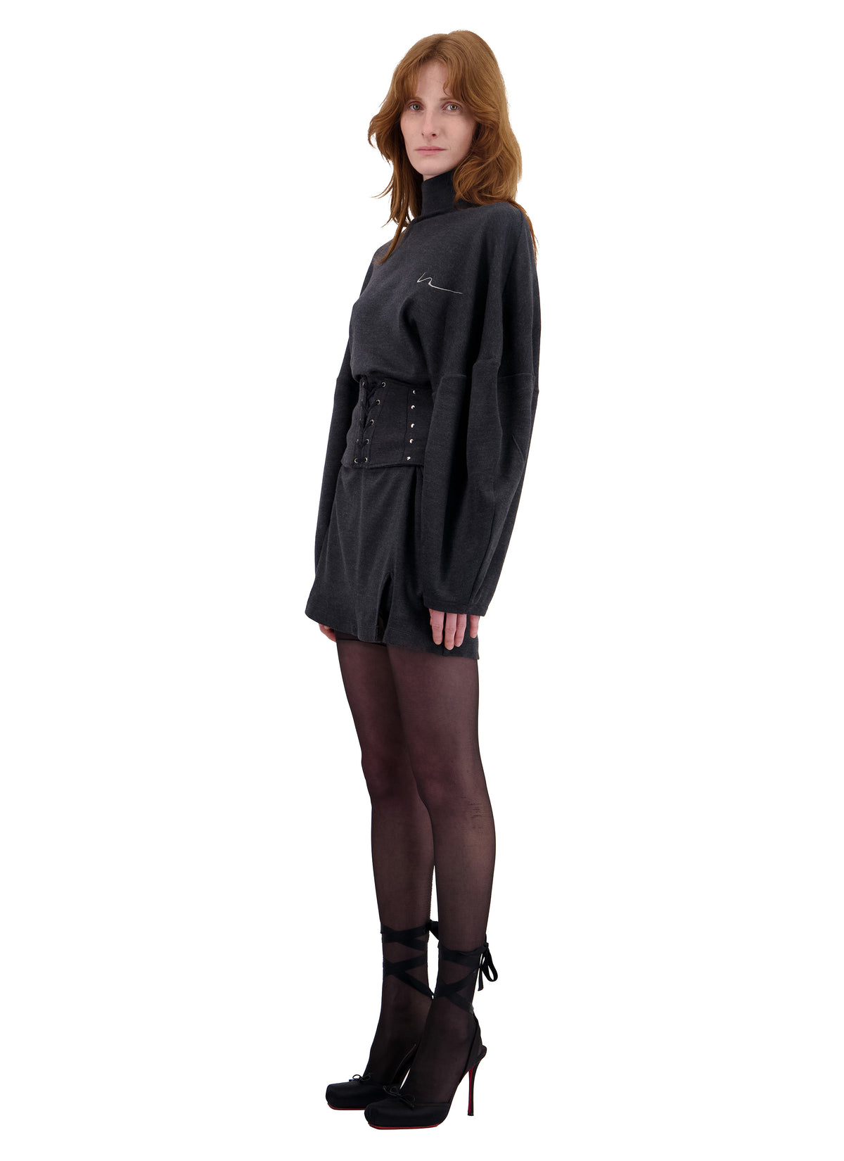 FITTED HIGHT-NECK DRESS