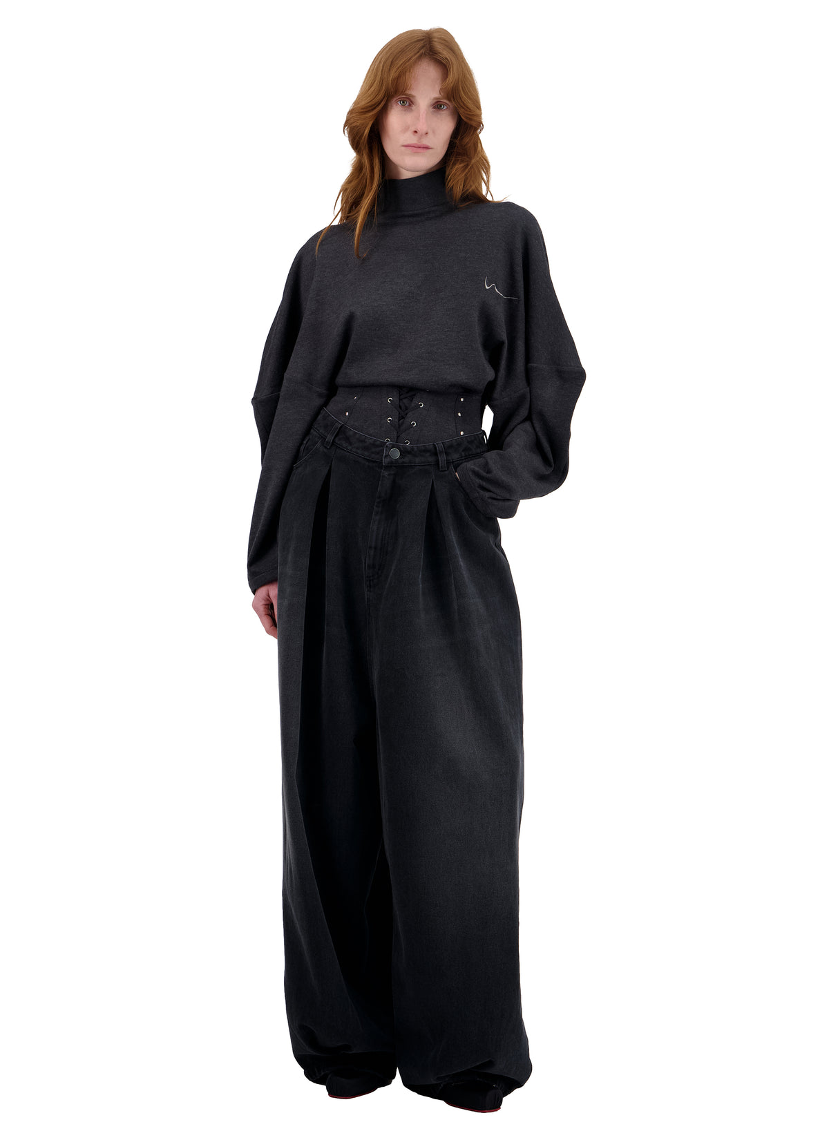 BOYISH OVERSIZE DENIM WITH BACK LACES