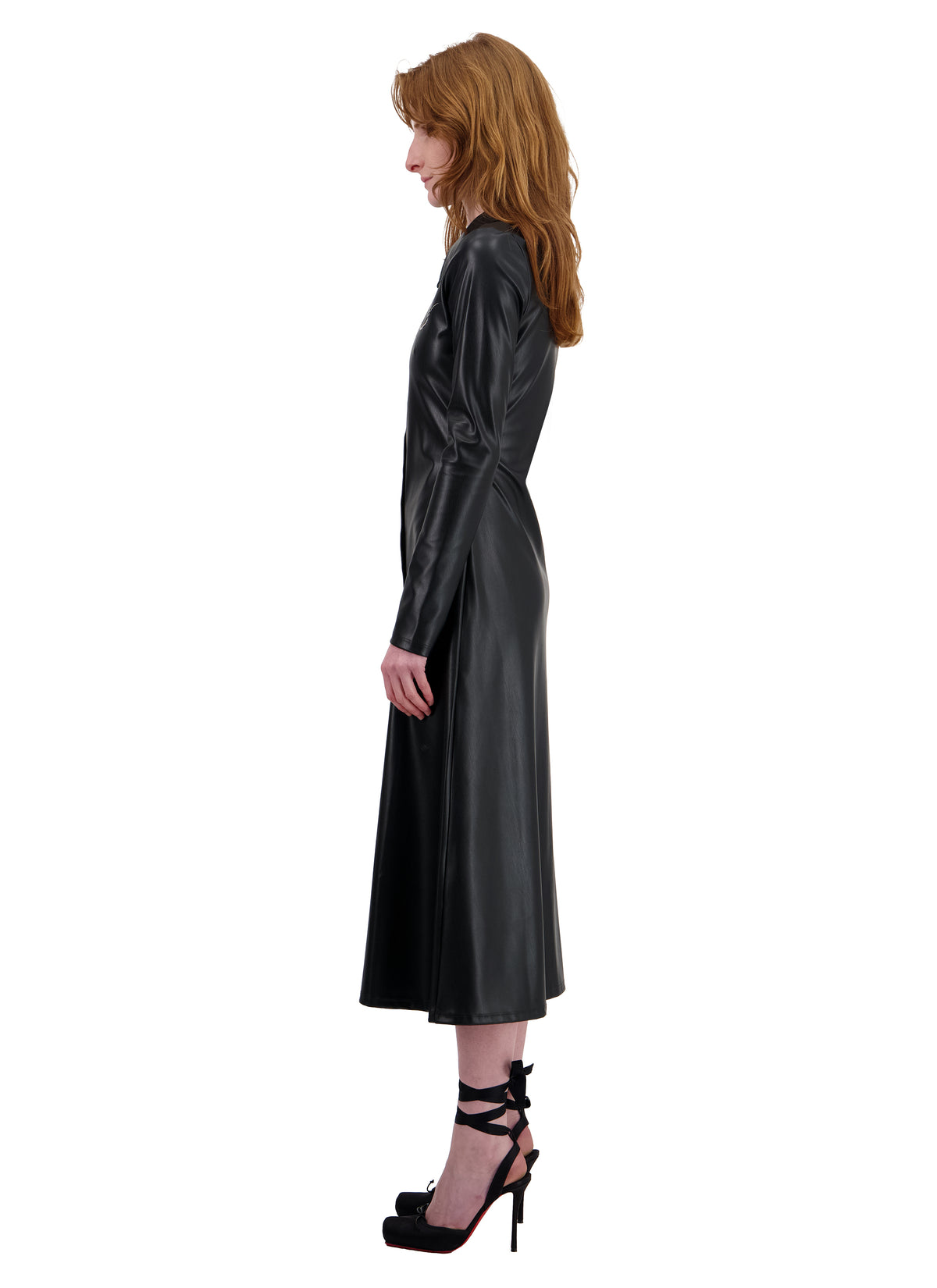 LONG SHIRT DRESS WITH FRONT OPENING