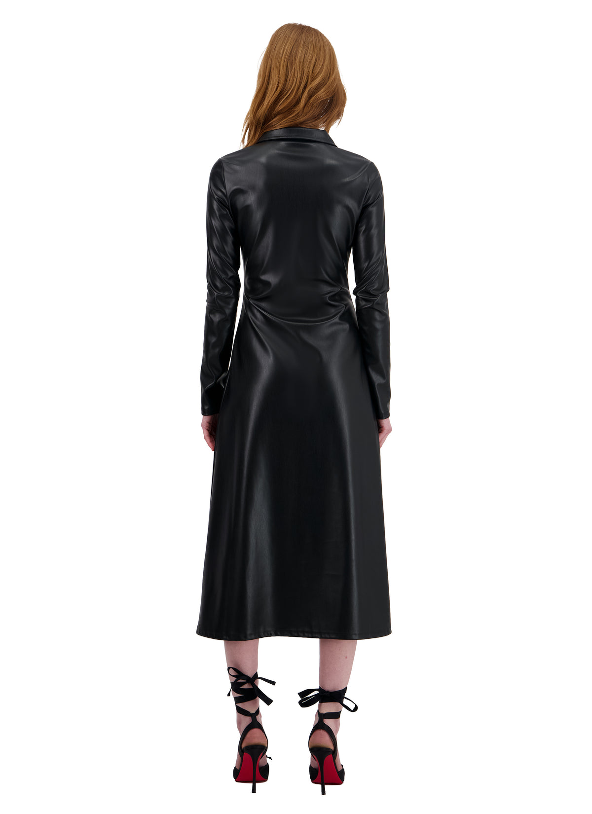 LONG SHIRT DRESS WITH FRONT OPENING