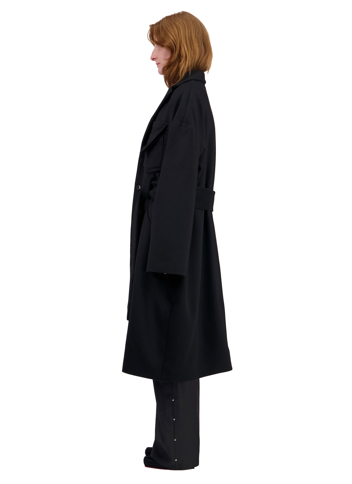 OVERSIZED POCKET BELTED COAT