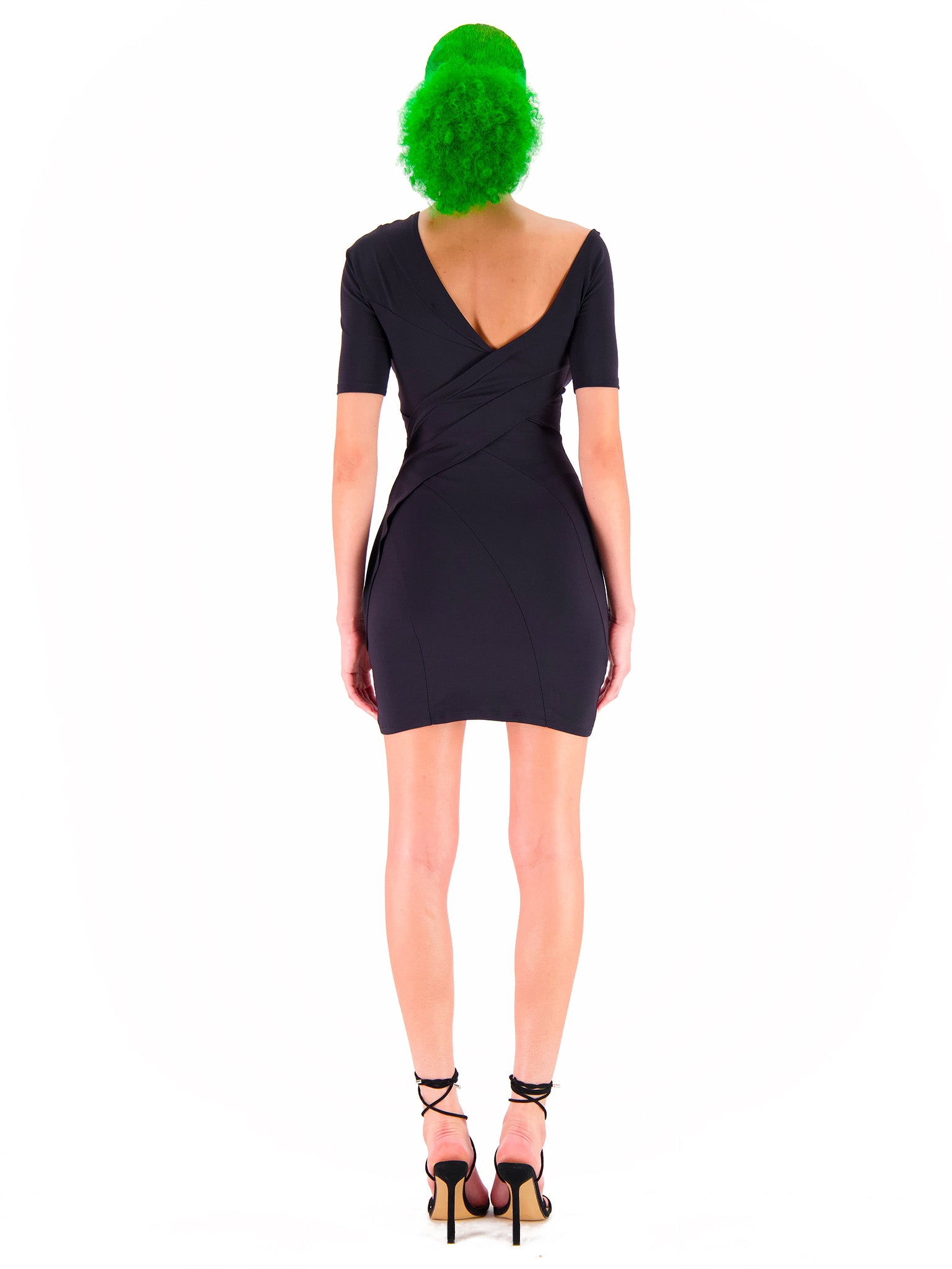 ASYMMETRICAL BLACK DRESS