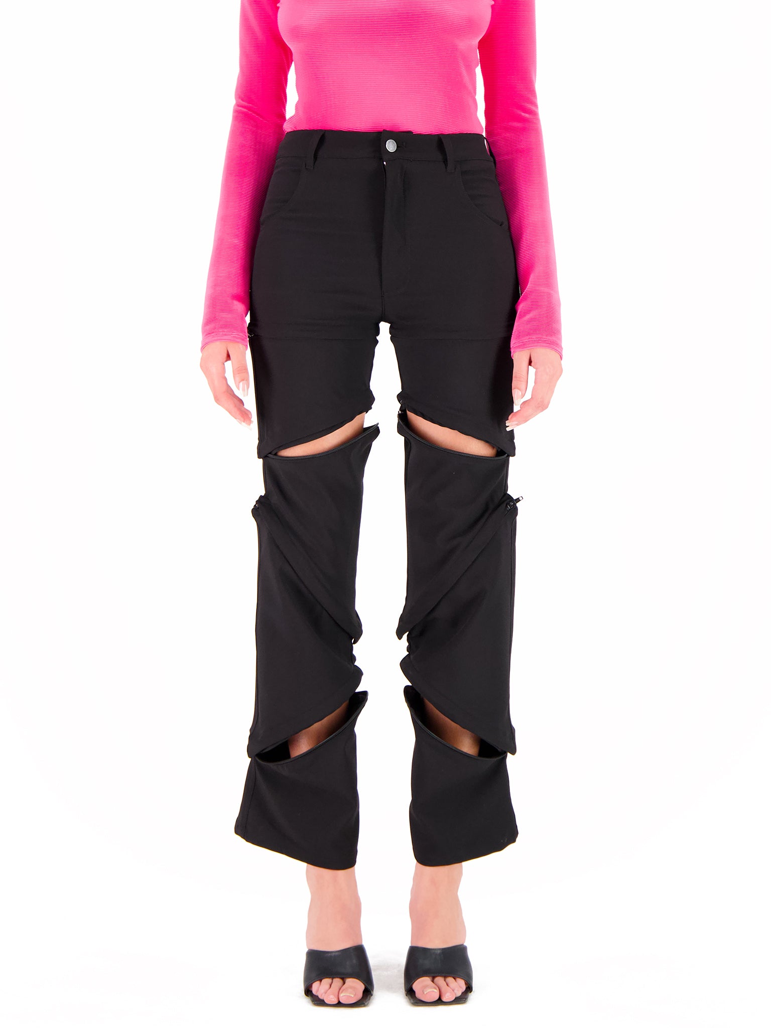 ASYMMETRICAL ADJUSTABLE TROUSERS