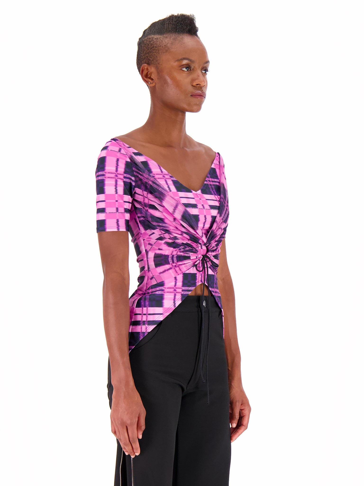 PRINT PLEATED TOP