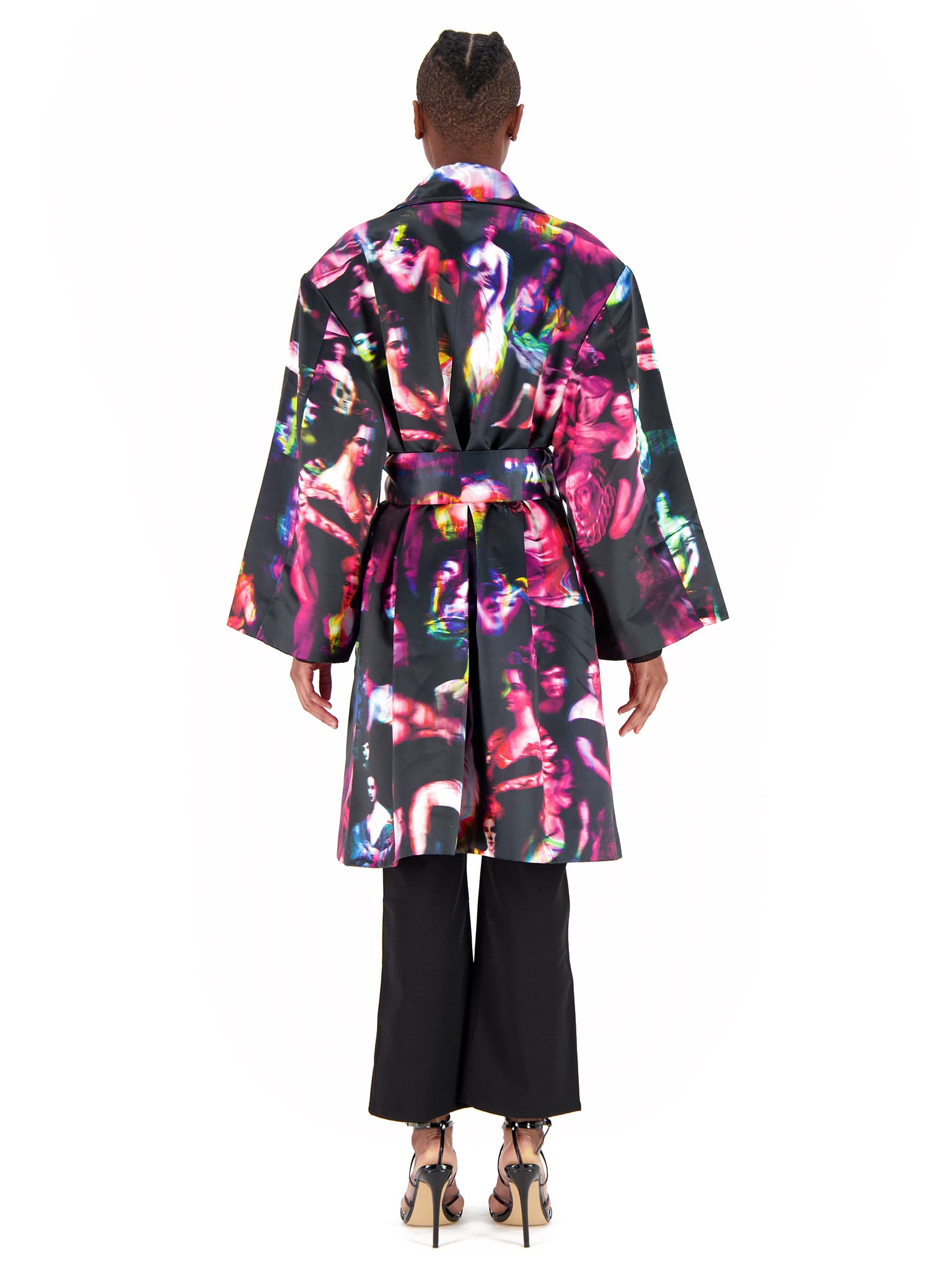 SATIN PRINTED COAT