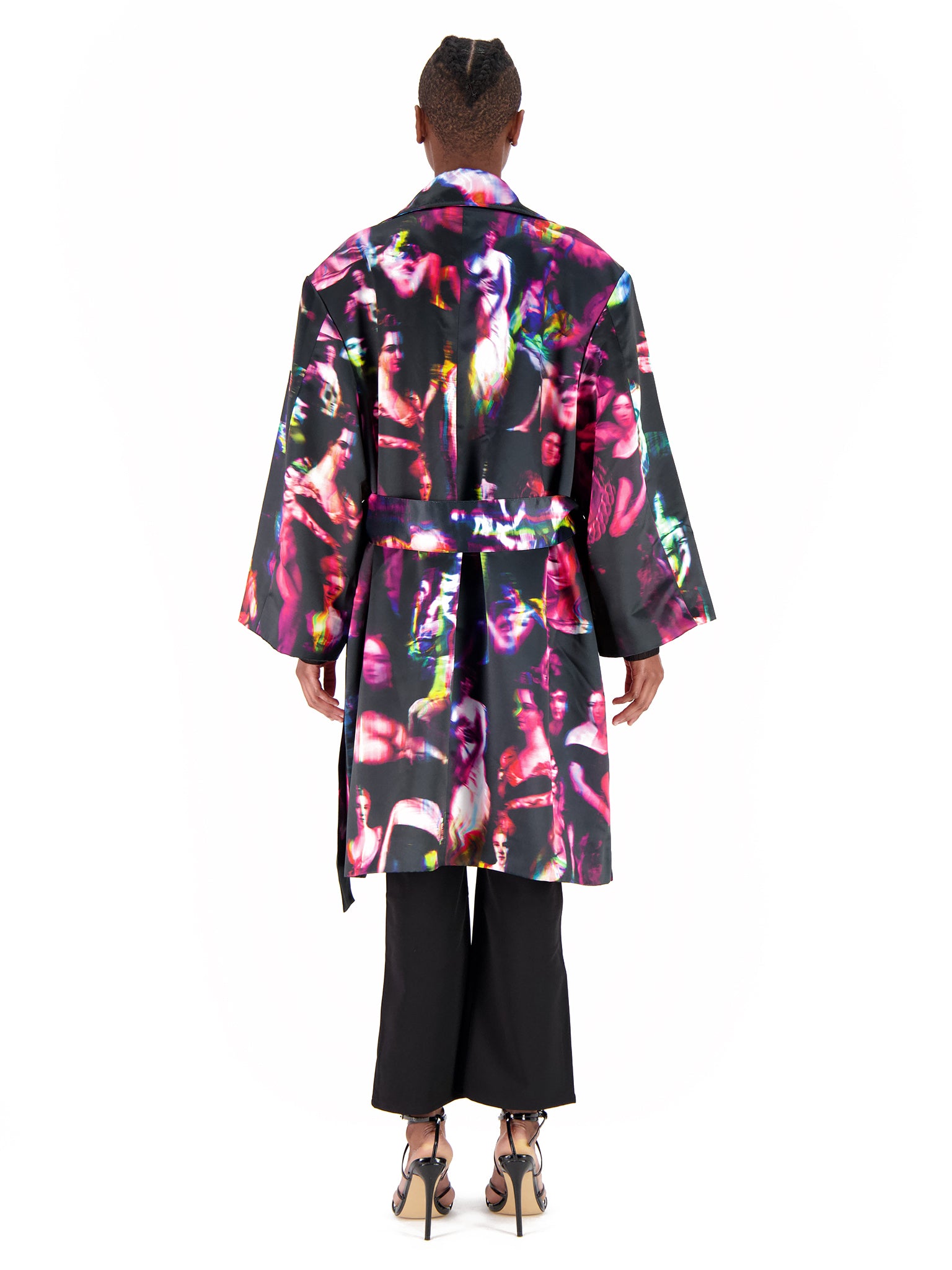 SATIN PRINTED COAT