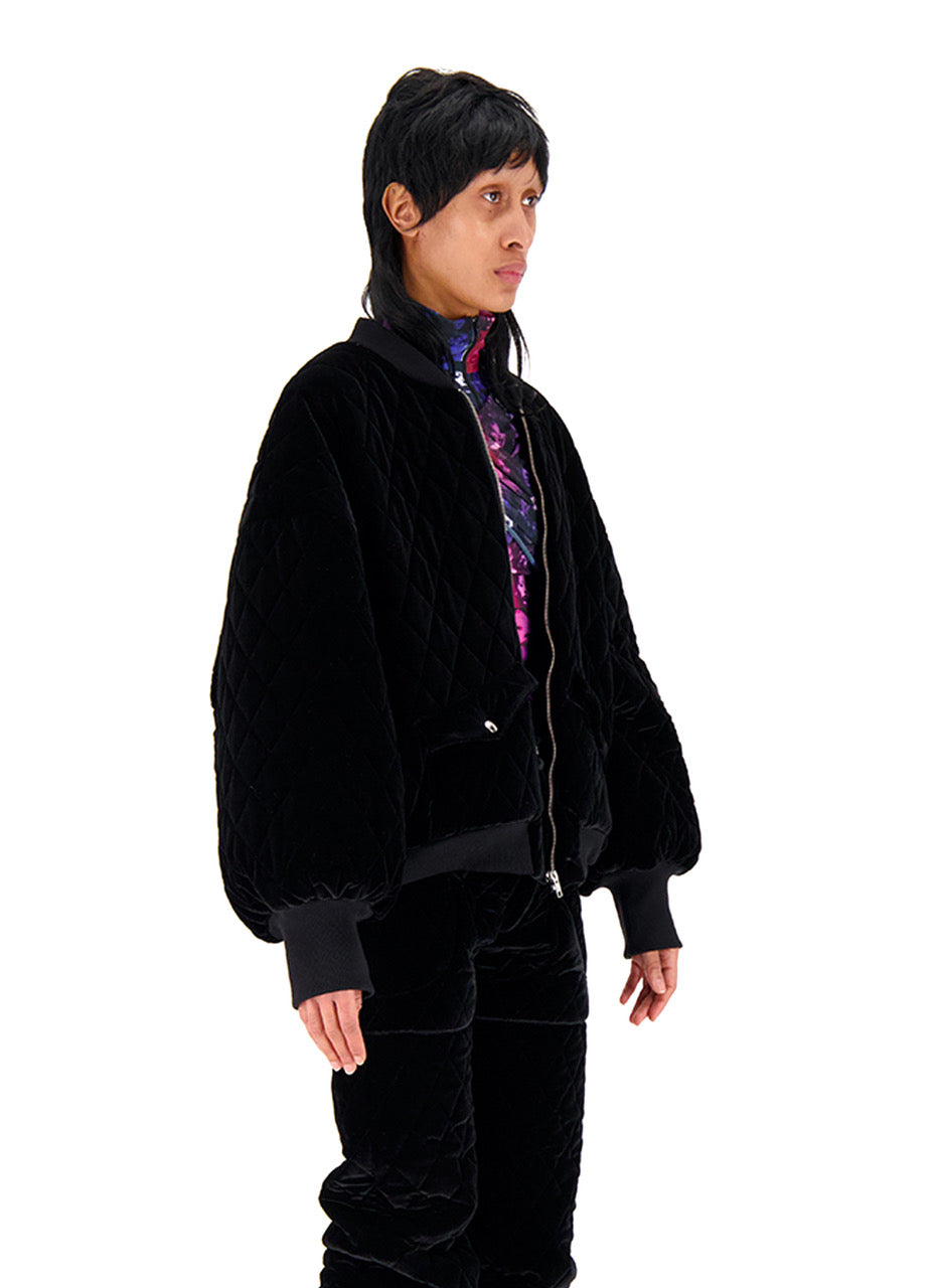VELVET BOMBER JACKET
