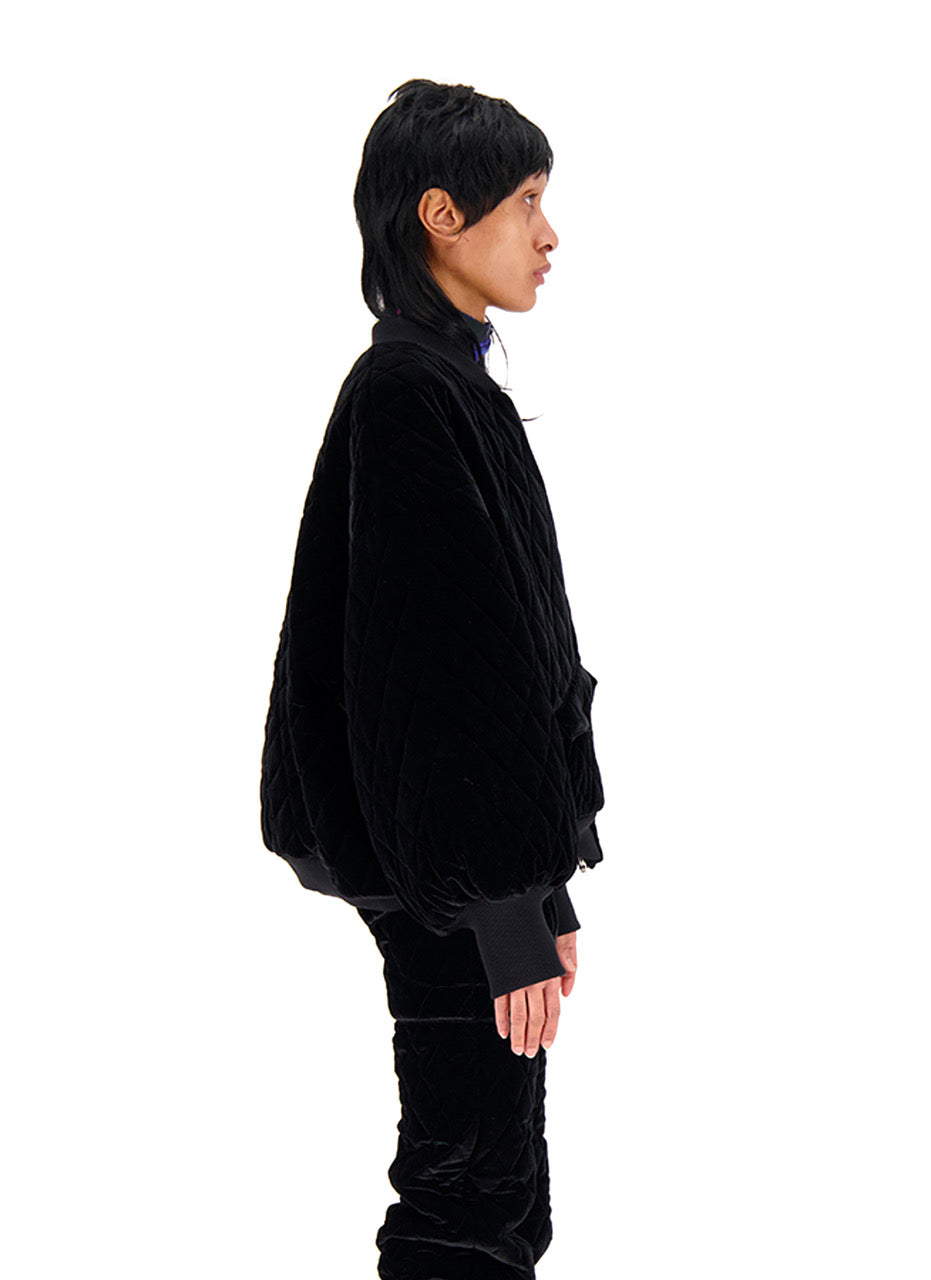 VELVET BOMBER JACKET