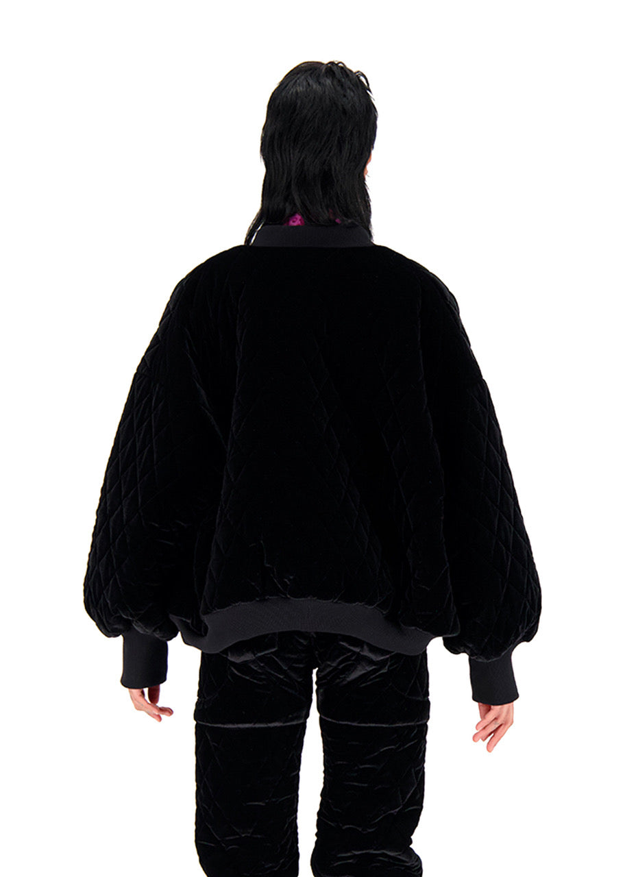 VELVET BOMBER JACKET
