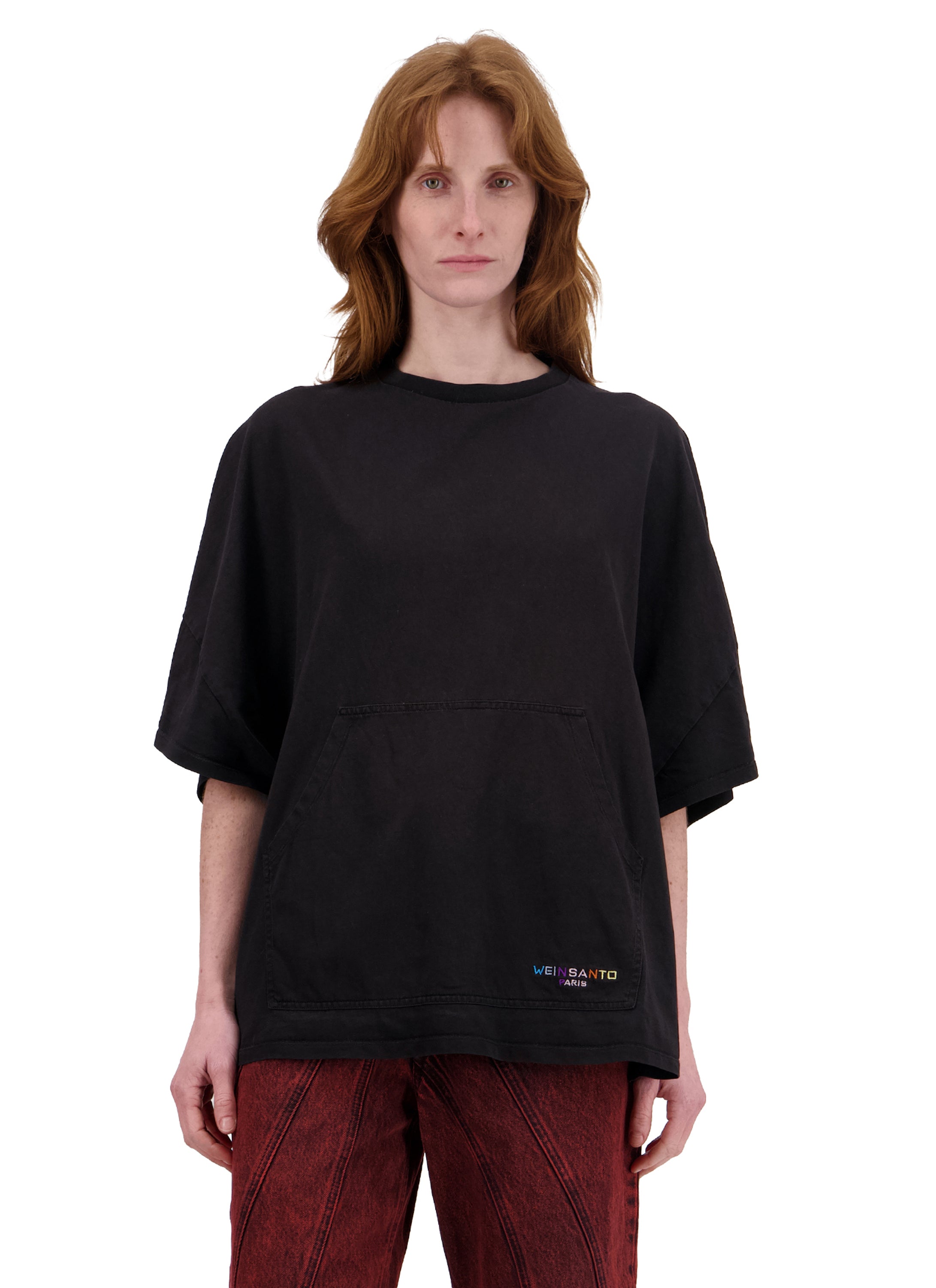 UNISEX OVERSIZED TEE- SHIRT WITH FRONT POCKET