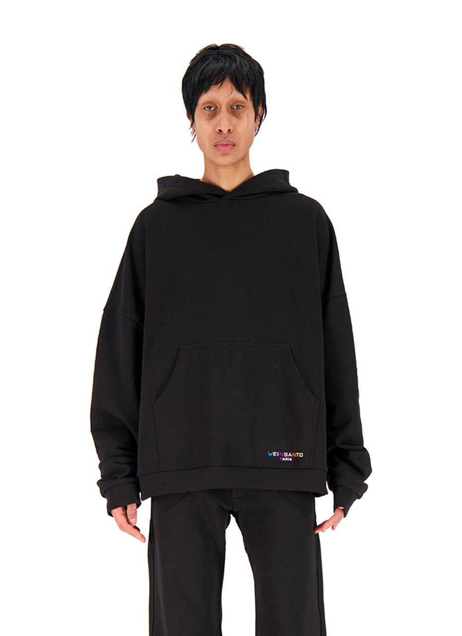 OVERSIZED LOGO EMBROIDERED HOODIE
