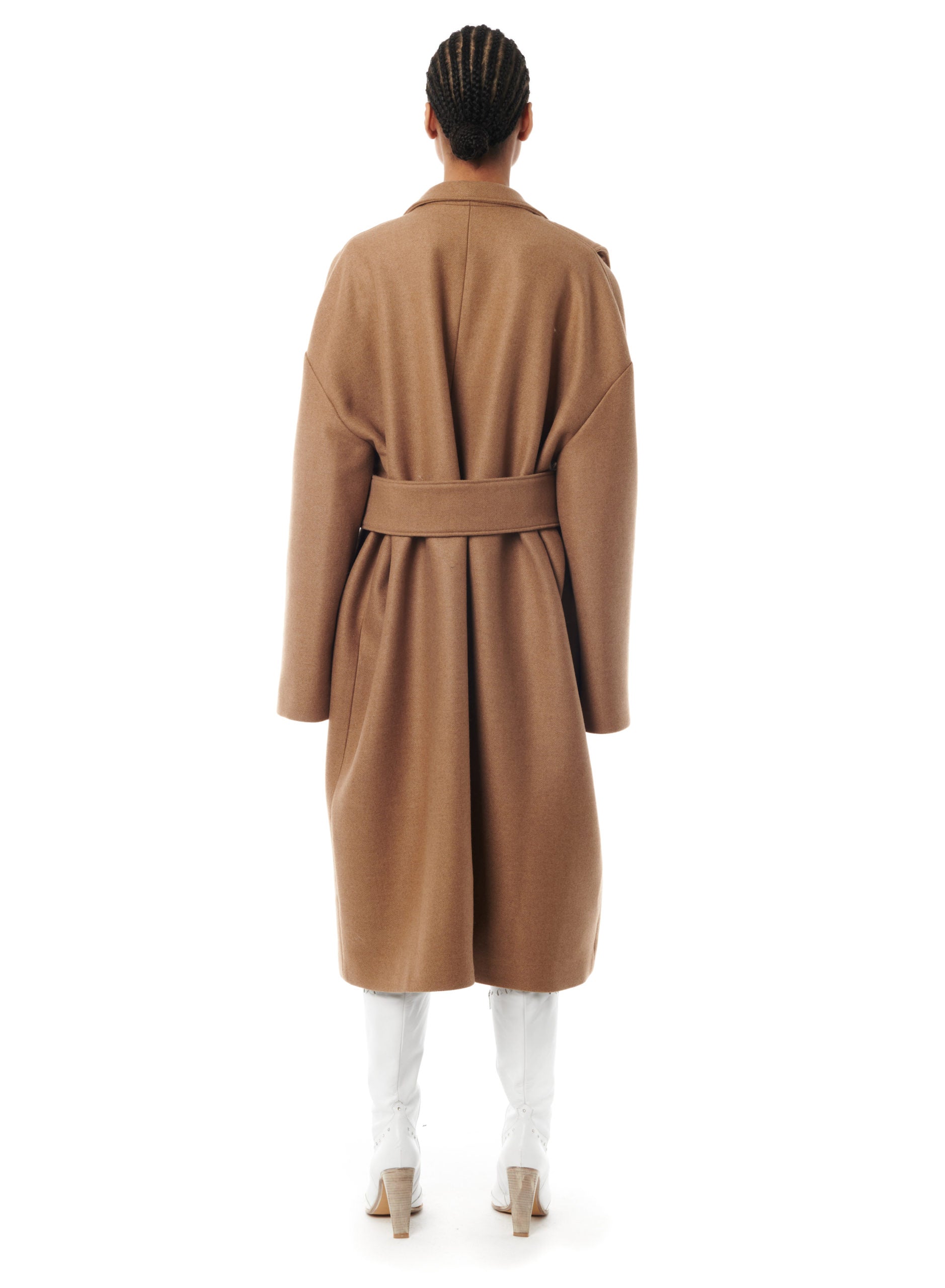 LONG CAMEL WOOL COAT