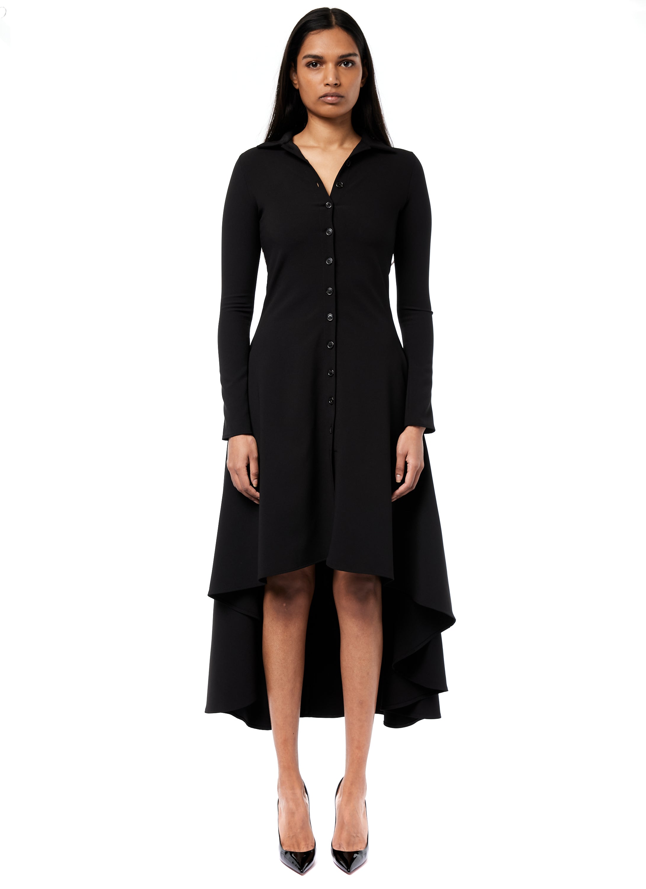 LONG BUTTON-DOWN POLO DRESS
