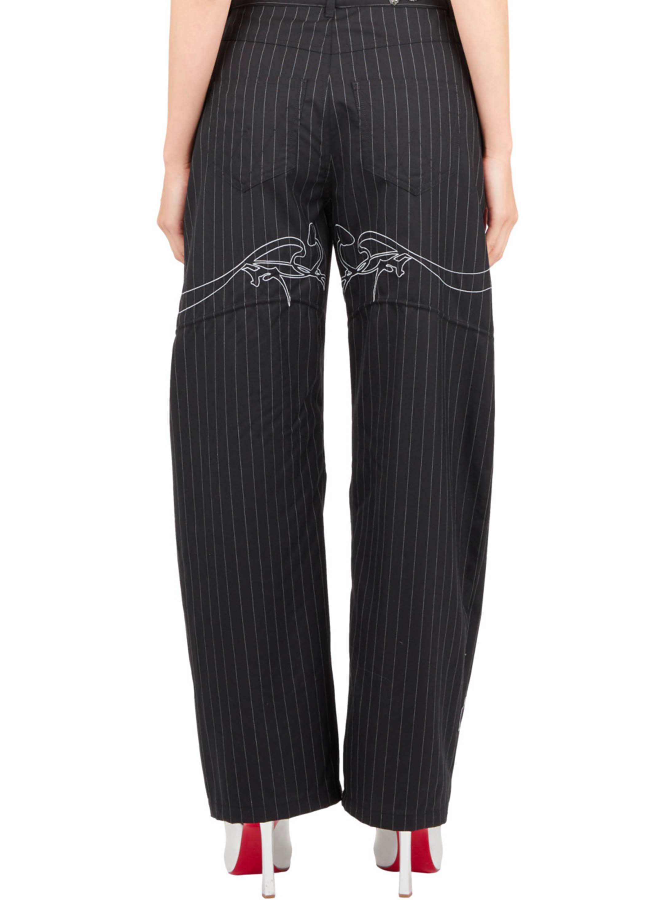 EMBROIDERED BOYISH TROUSERS