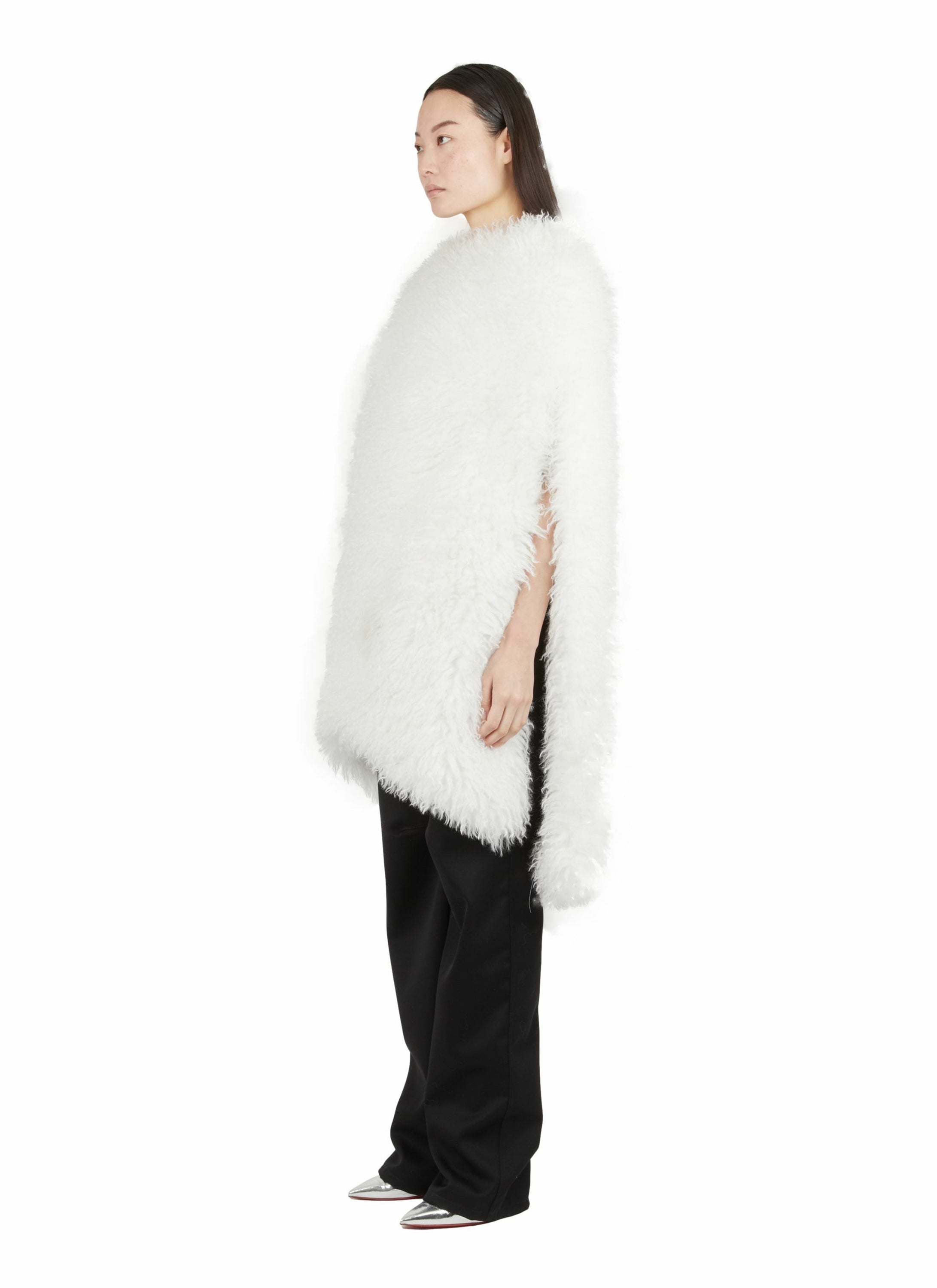 OPENED FAUX FUR CLOAK