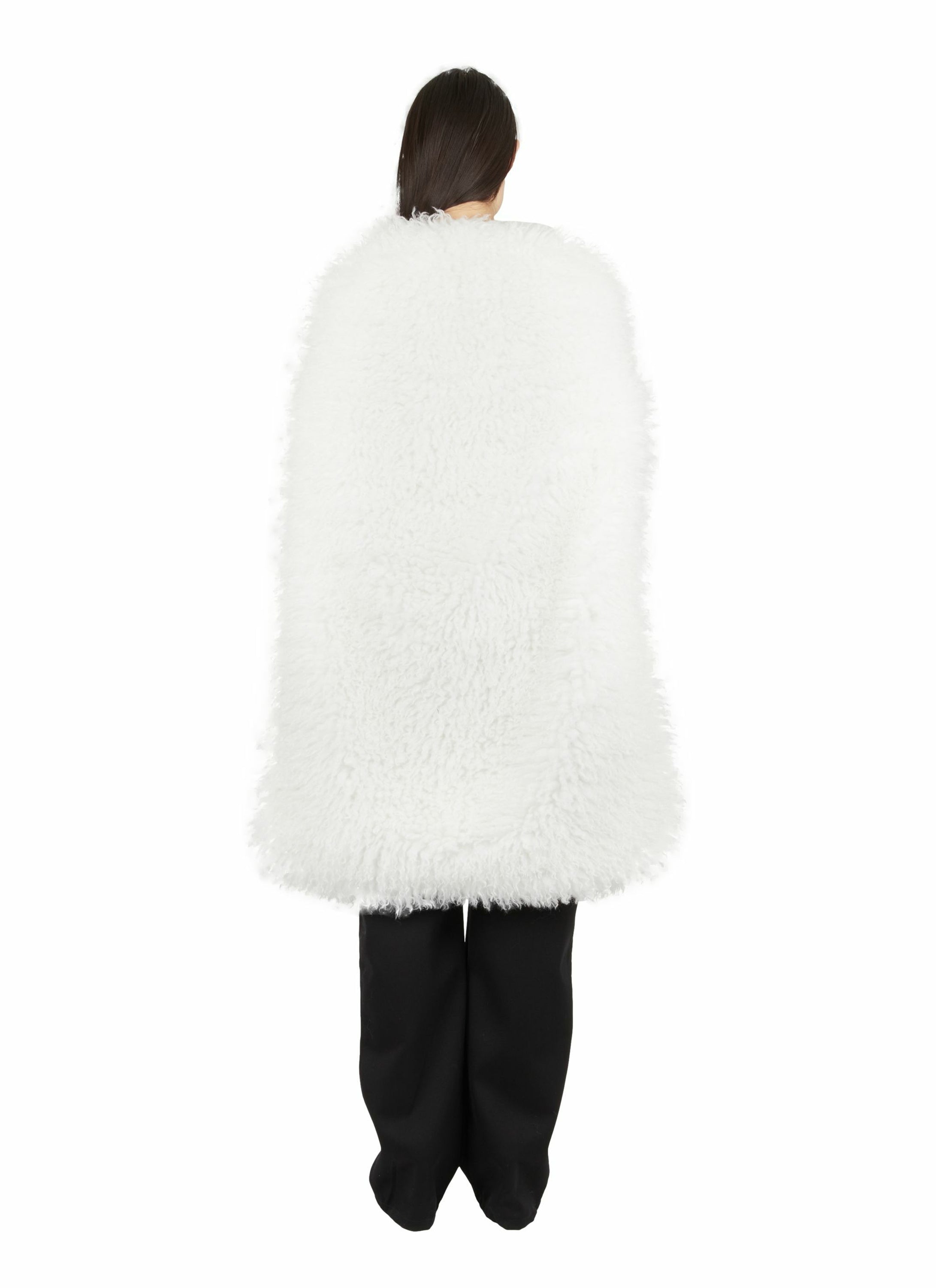 OPENED FAUX FUR CLOAK