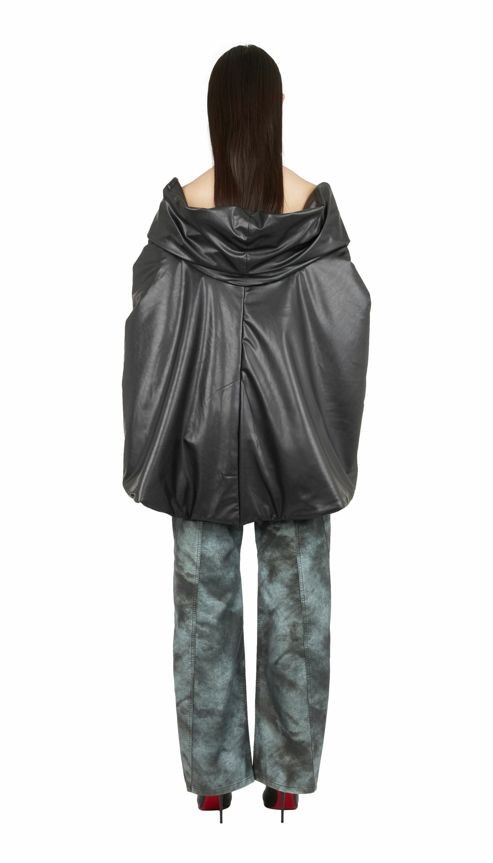 CORSET DRAPED CAPE TOP