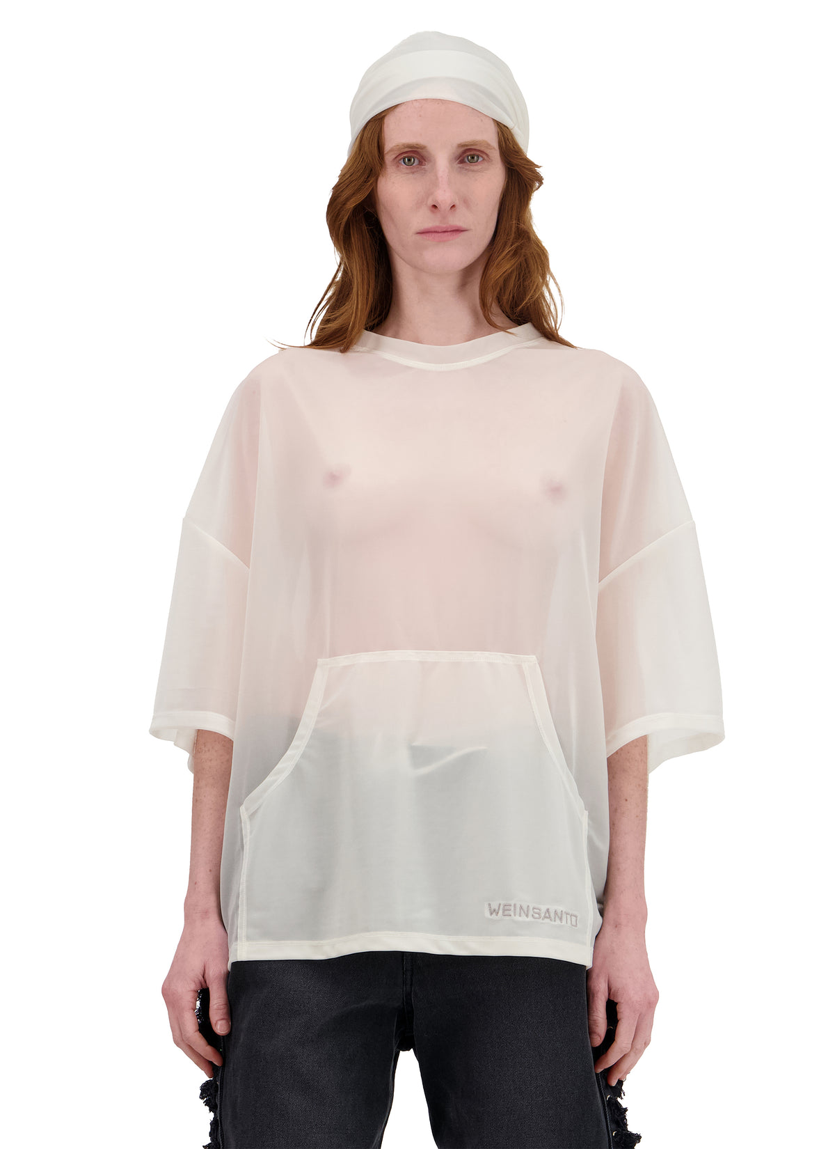 UNISEXE OVERSIZED TRANSPARENT TEE-SHIRT