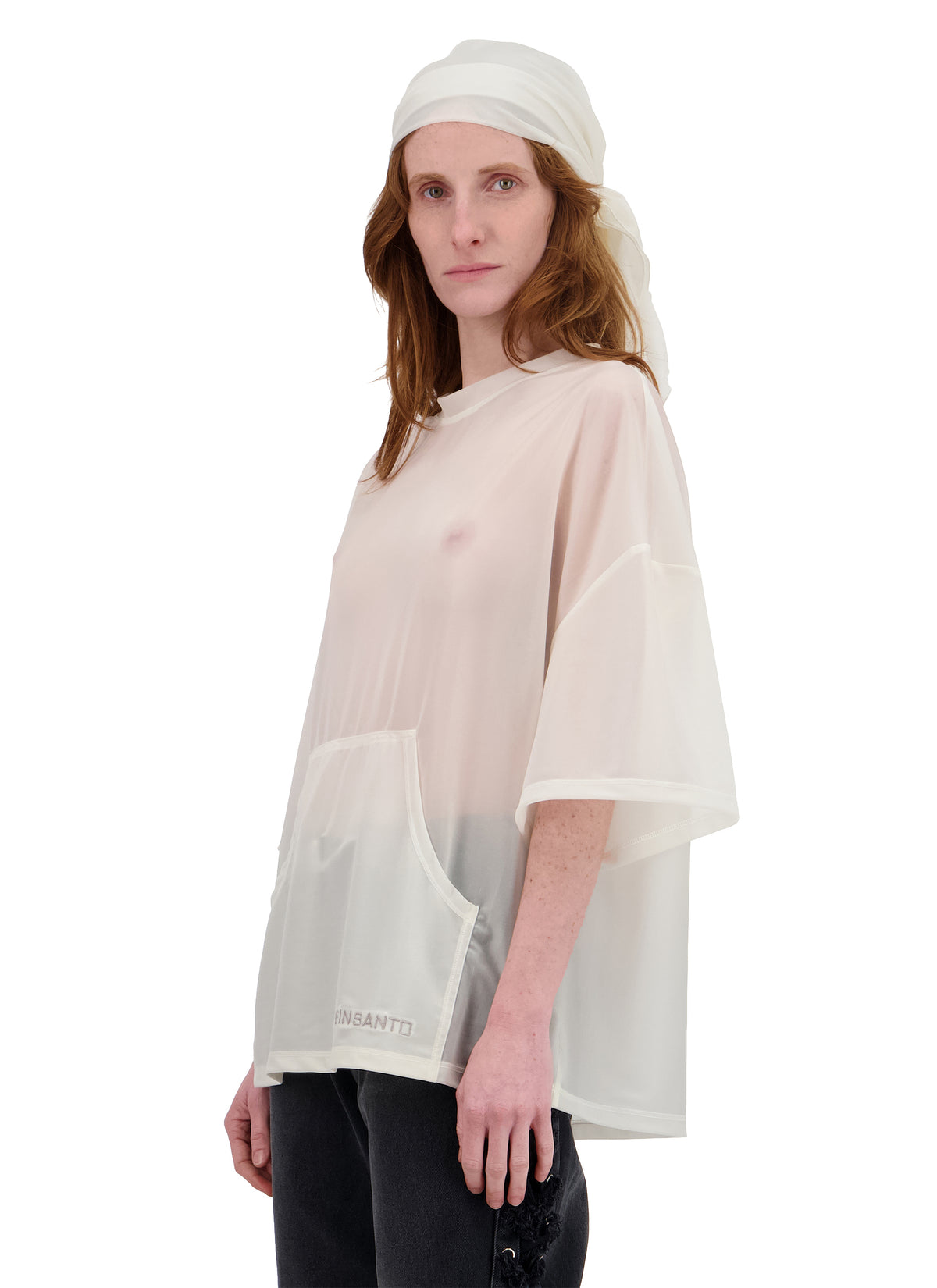 UNISEXE OVERSIZED TRANSPARENT TEE-SHIRT
